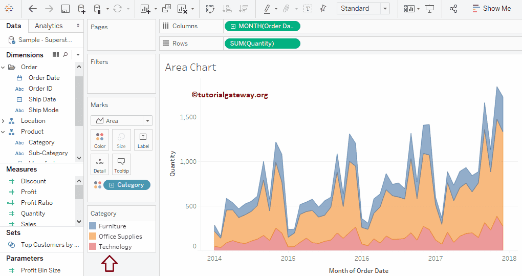 Tableau Area Chart Preview