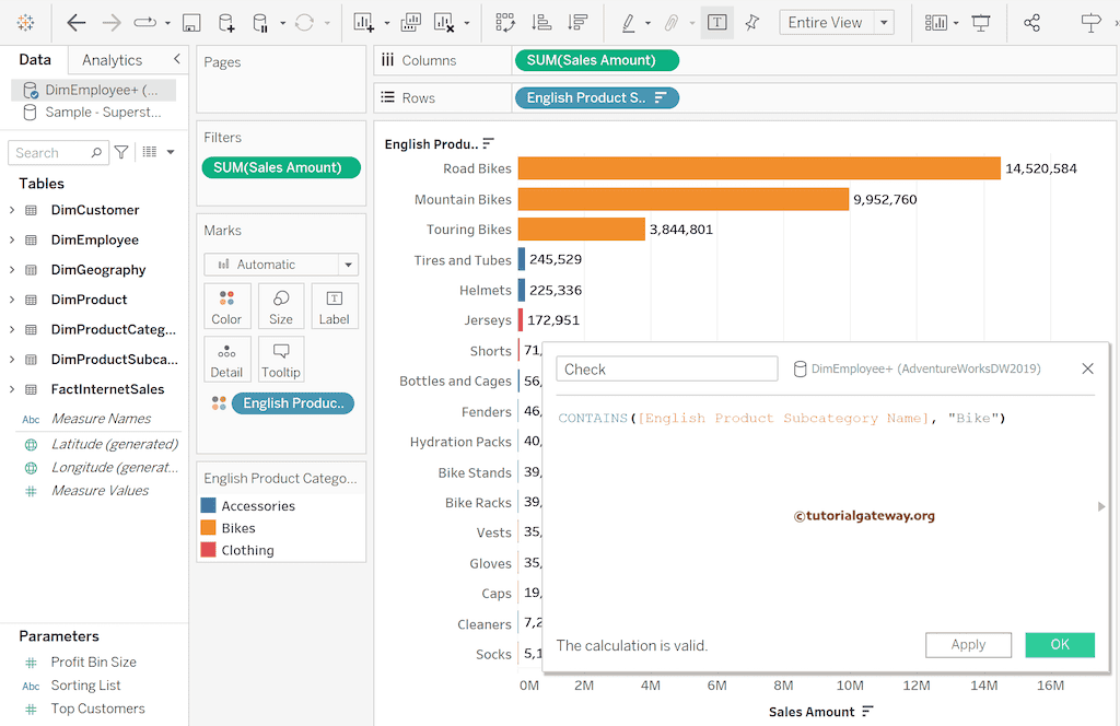 Tableau CONTAINS function 1
