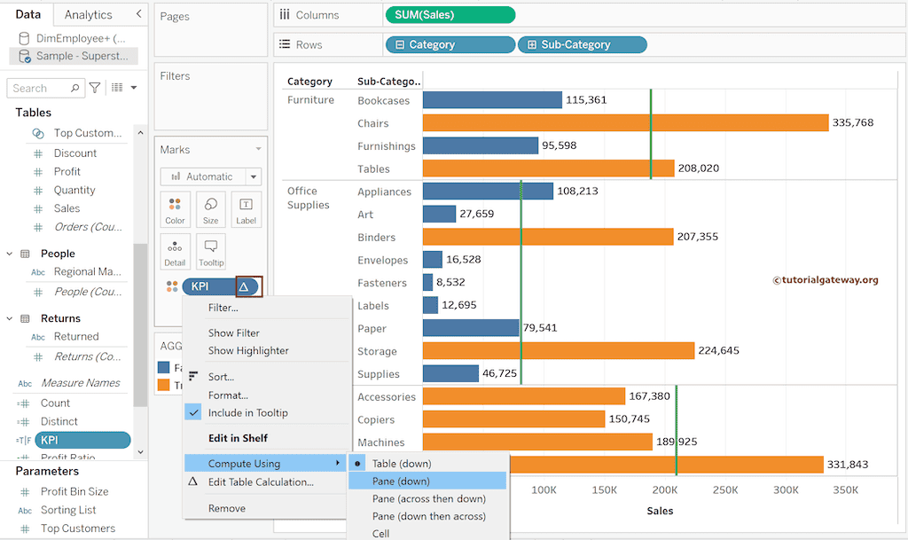 KPI using Window Average or WINDOW_AVG Function preview