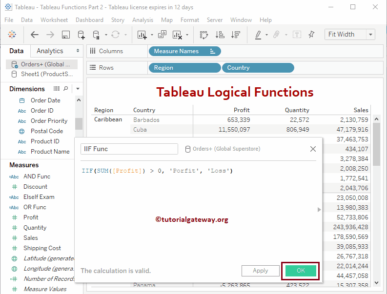 Tableau IIF Function 7