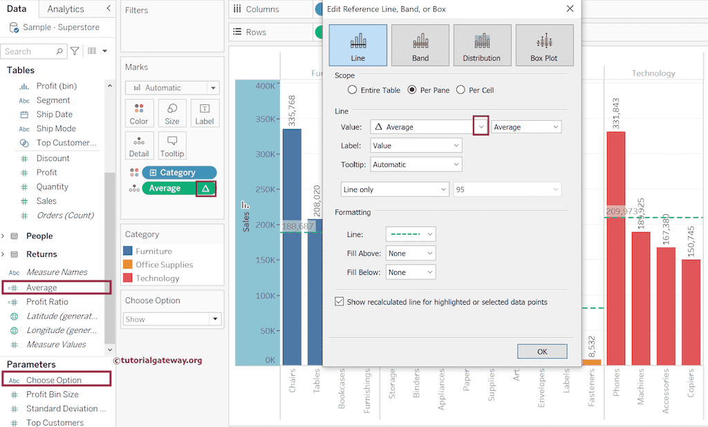 Tableau Parameter to Show or Hide Reference Lines 5