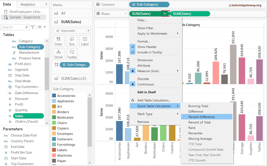 Percentage Difference Calculation 3