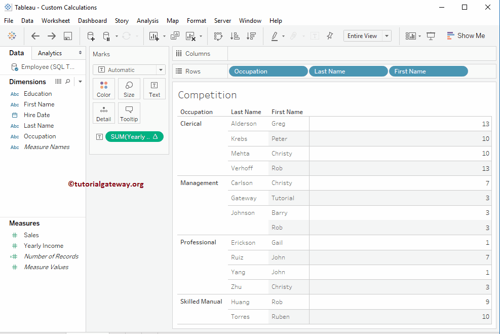 Tableau Rank Calculation Basic 4