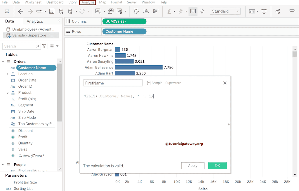 Tableau String Split Function 1