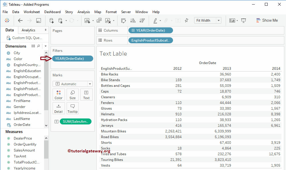Tableau Text Label 3