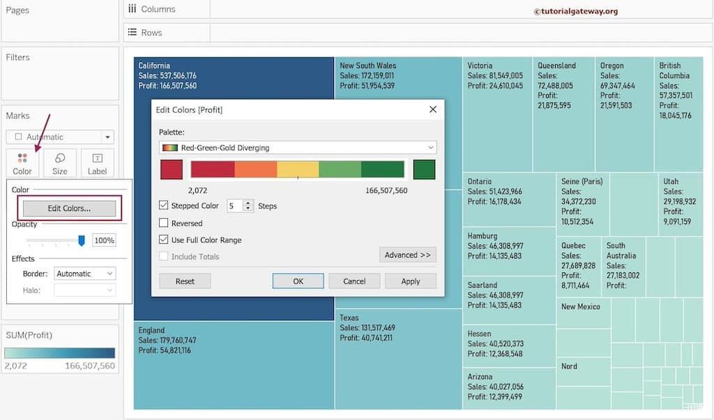 Change Treemap Box colors