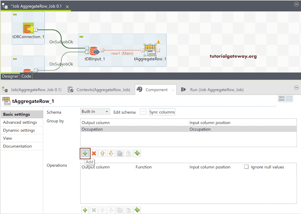 Talend Aggregate Row 6