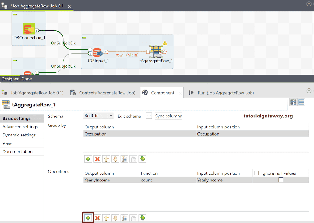 Talend Aggregate Row 8