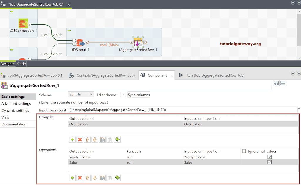 Talend Aggregate Sorted Row 7