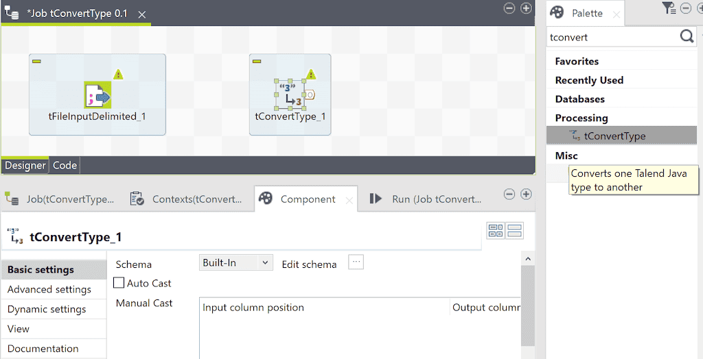 Talend Datatype Conversion 4