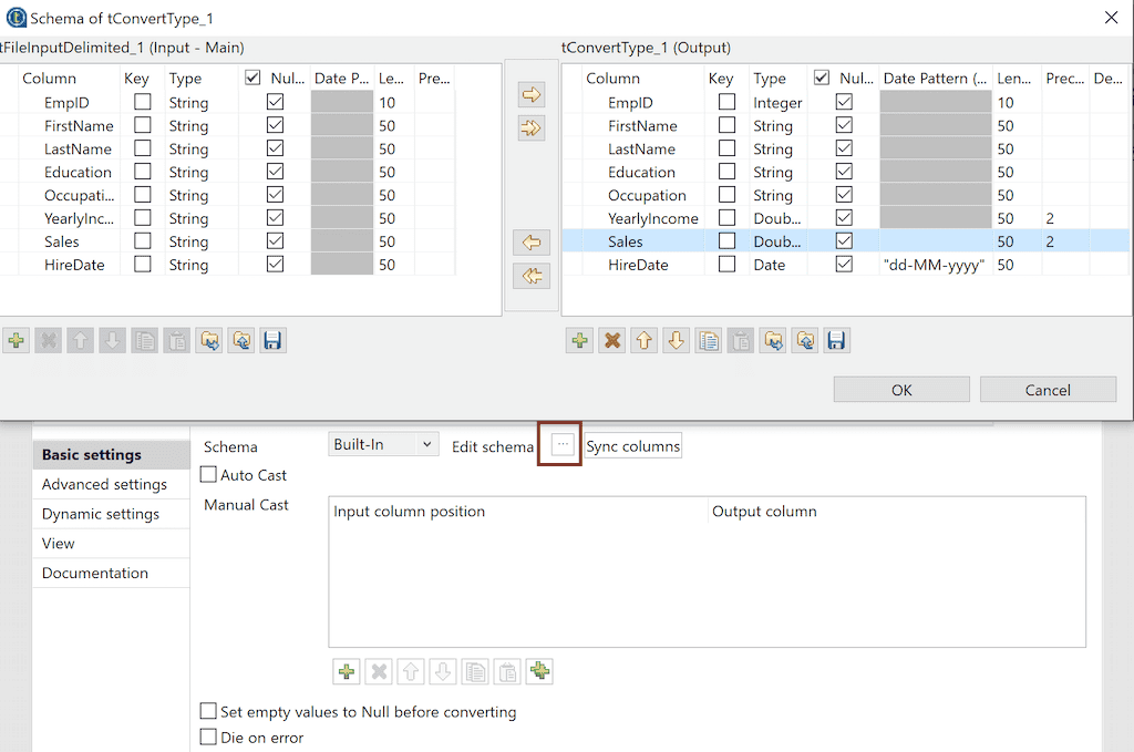 Talend Datatype Conversion 7
