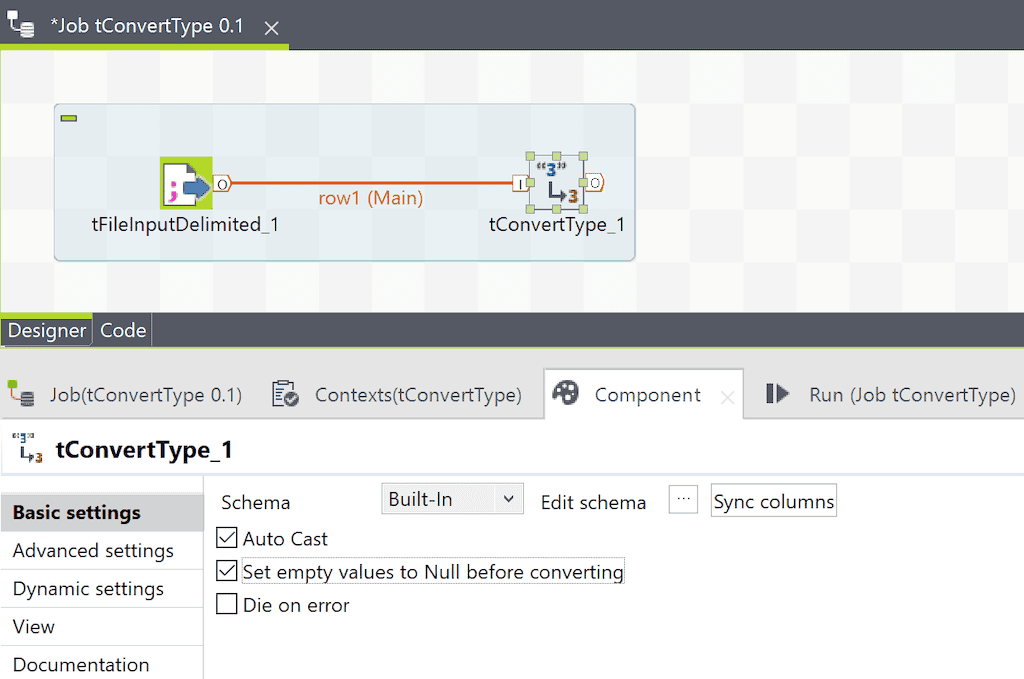 Talend tConvertType 8