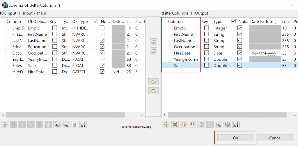 Edit Shema and change Data type and lengths