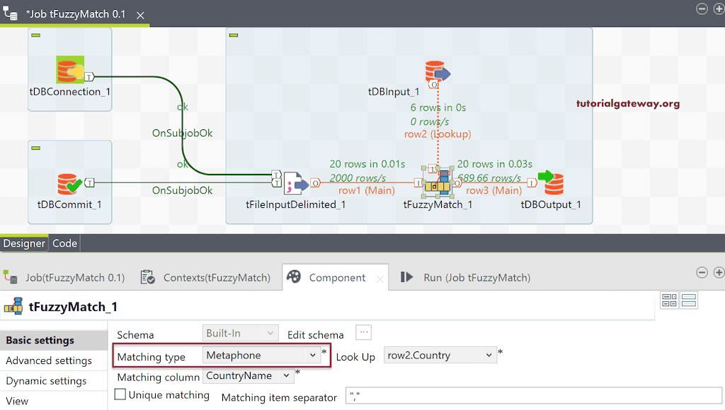 Talend Fuzzy Match 14