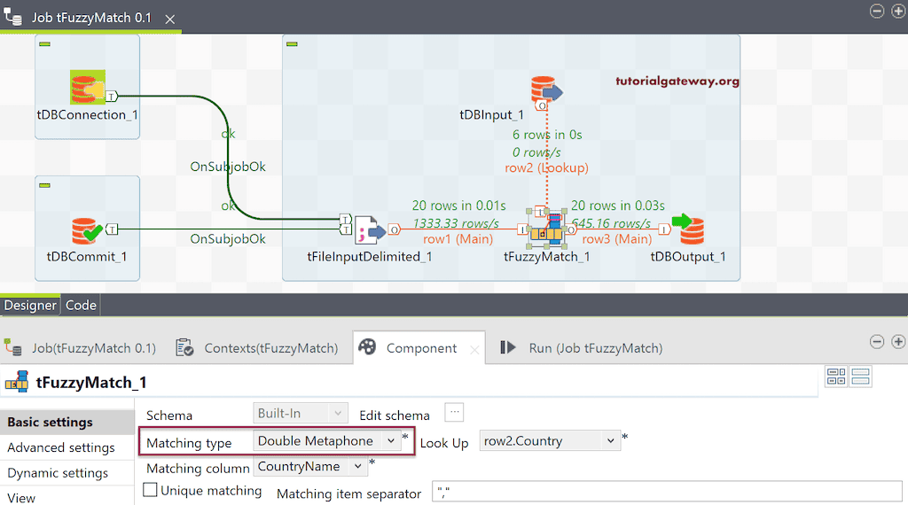 Talend Fuzzy Match 16