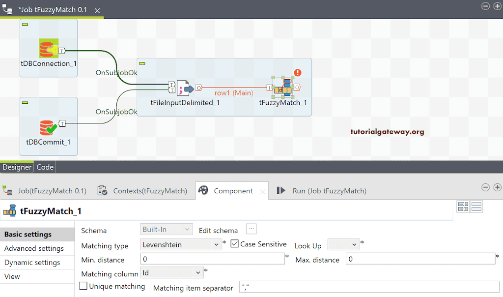 Talend Fuzzy Match 5