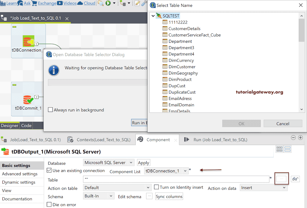 Talend Load Data from Text File to Database 6