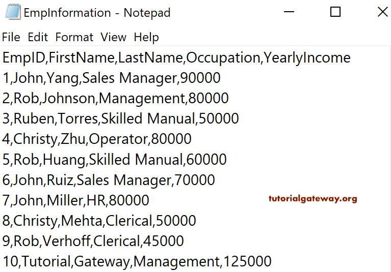 Employee Information File