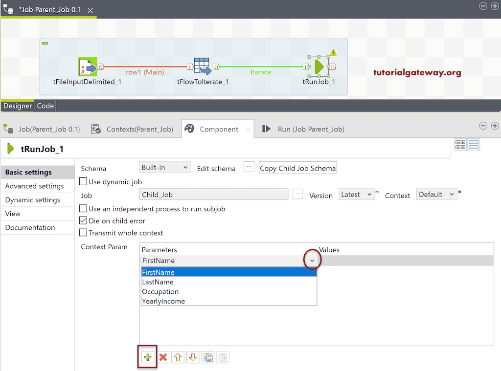 Talend Parent Child Job 9