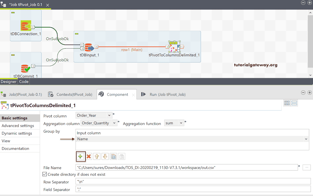 Add Field to Group By section