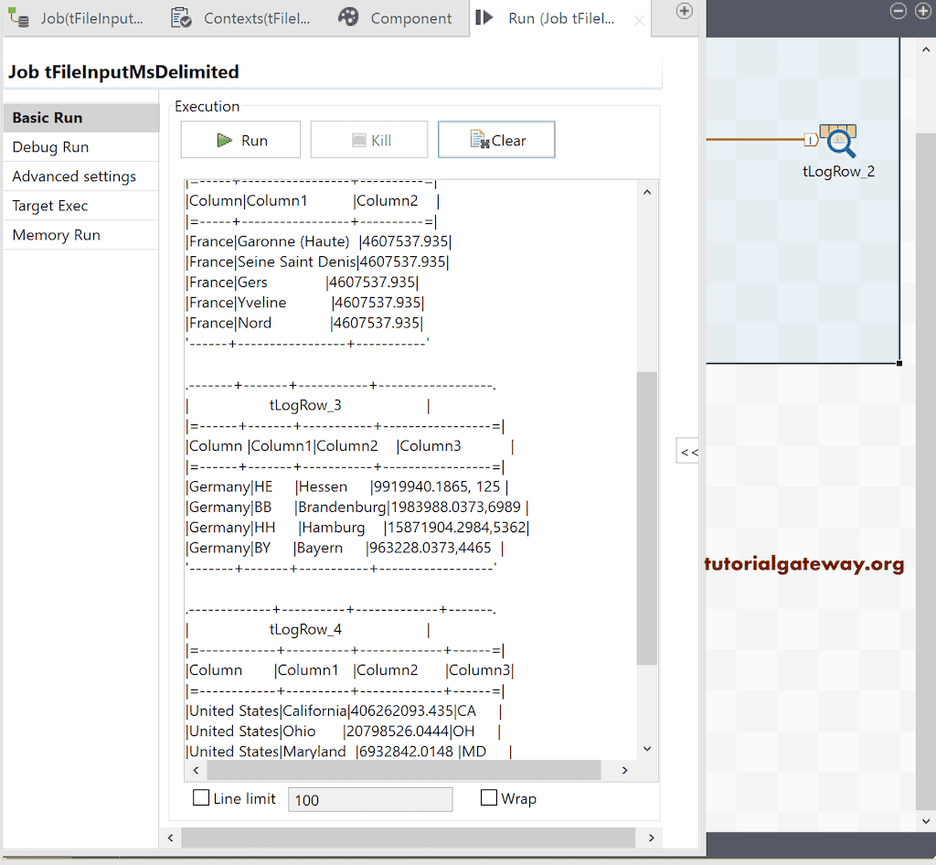Run the Talend Read Dynamic Multi File Structure Job
