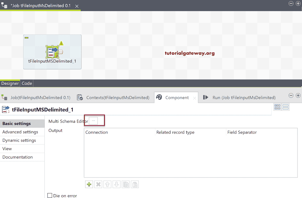 Click the Multi Schema Editor