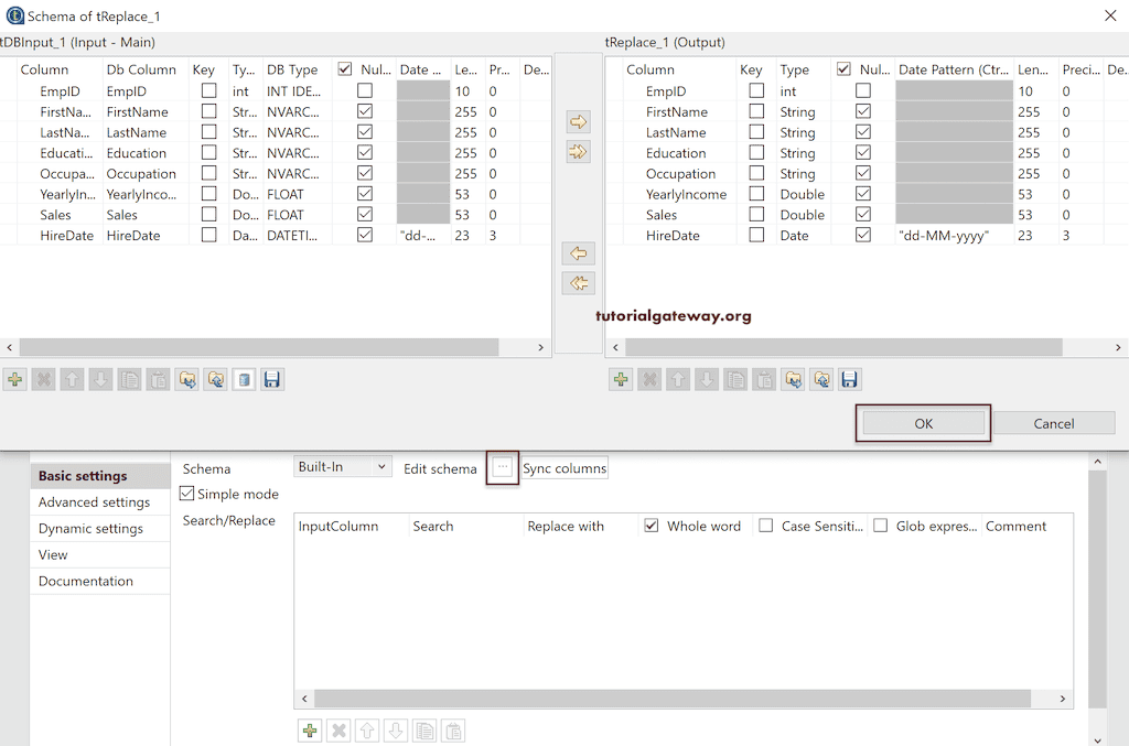 Edit Schema to Check Columns