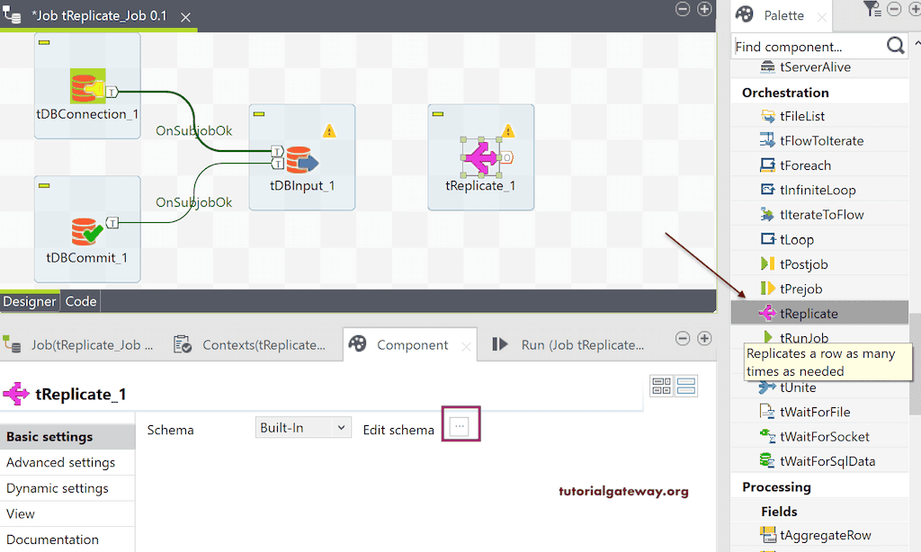 Talend tReplicate to Replicate the Data