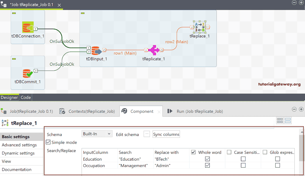 Talend tReplicate to Replicate the Data 5