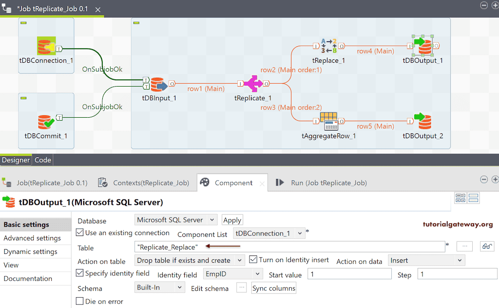 Talend tReplicate to Replicate the Data 8