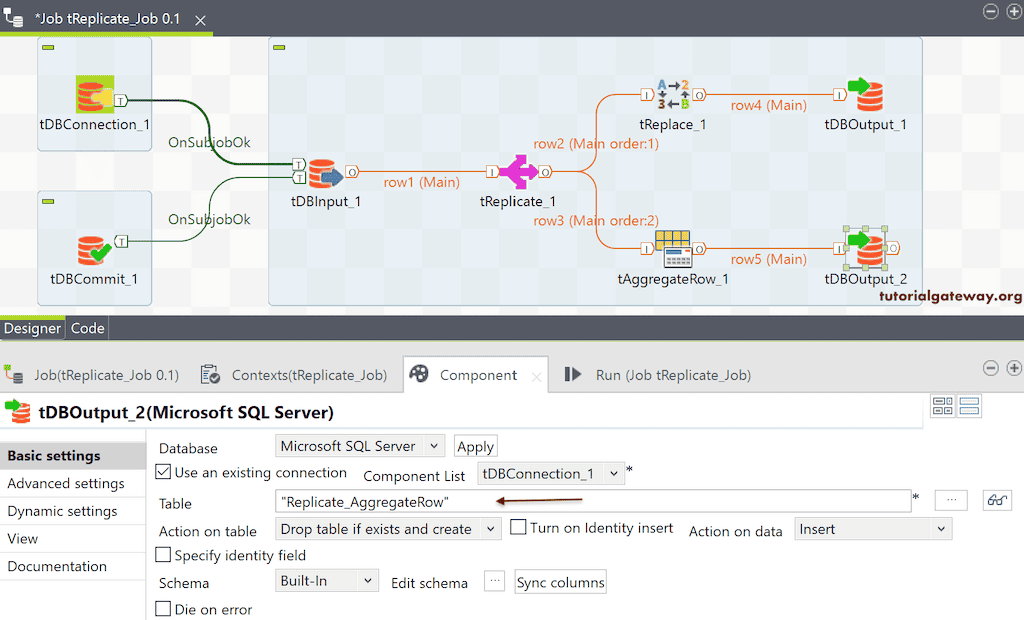 Talend tReplicate to Replicate the Data 9