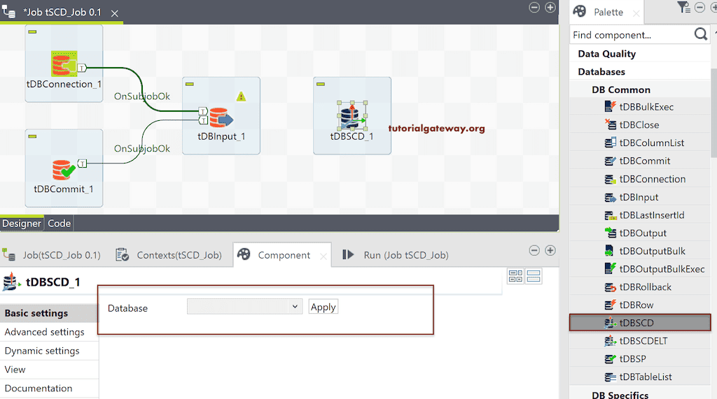 Talend tDBSCD too for SCD 3