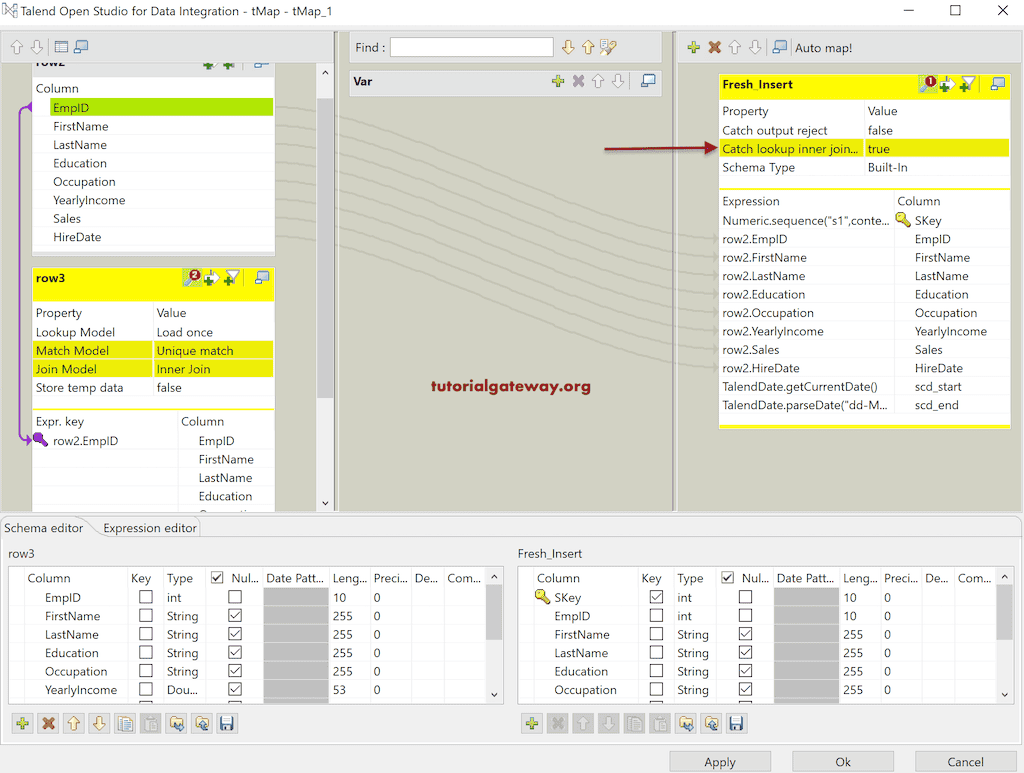 Talend SCD Type 2 Custom 16