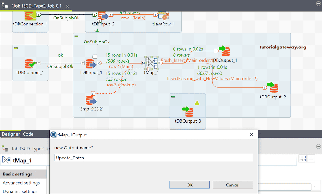 Talend SCD Type 2 Custom 22