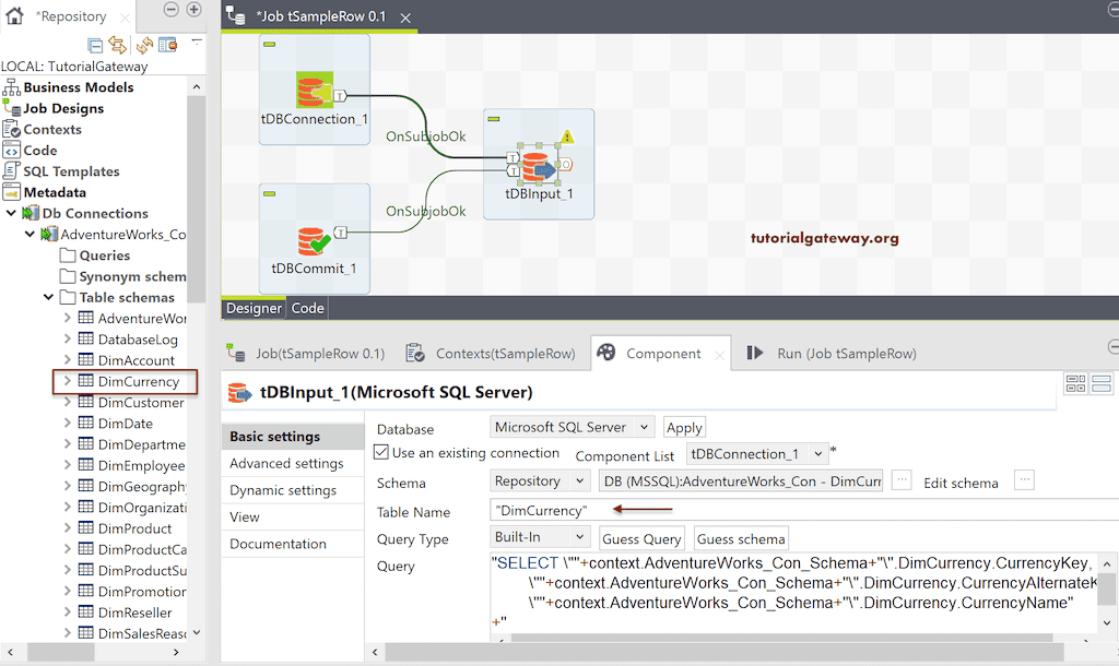 Establish the Connection & Configure the Source Table