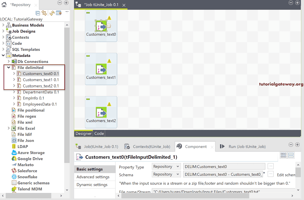 Add Three File Delimiter Sources to Workflow