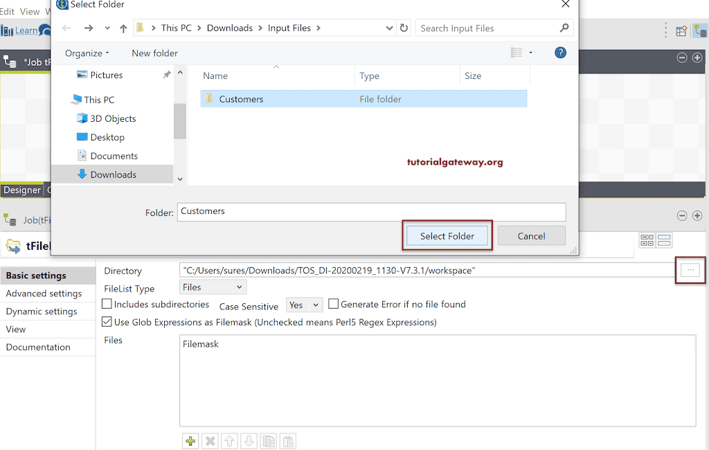 Choose Folder or Directory