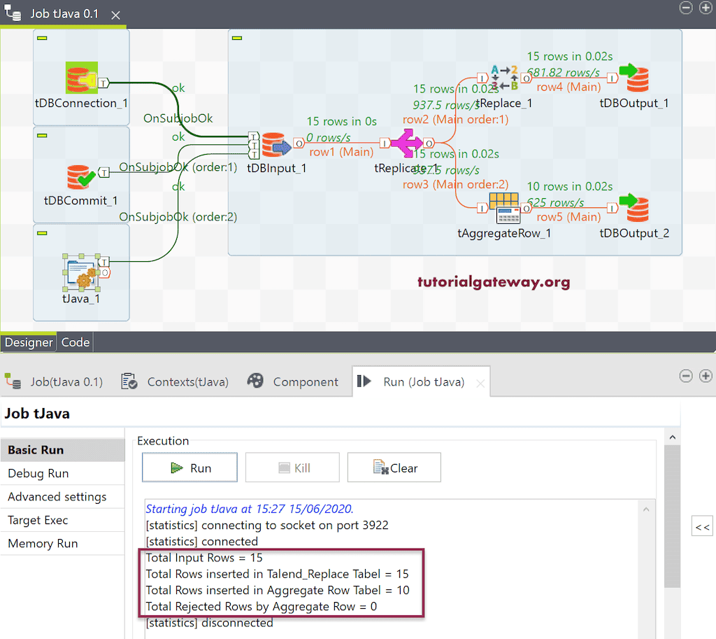 tJava Example Java Code result