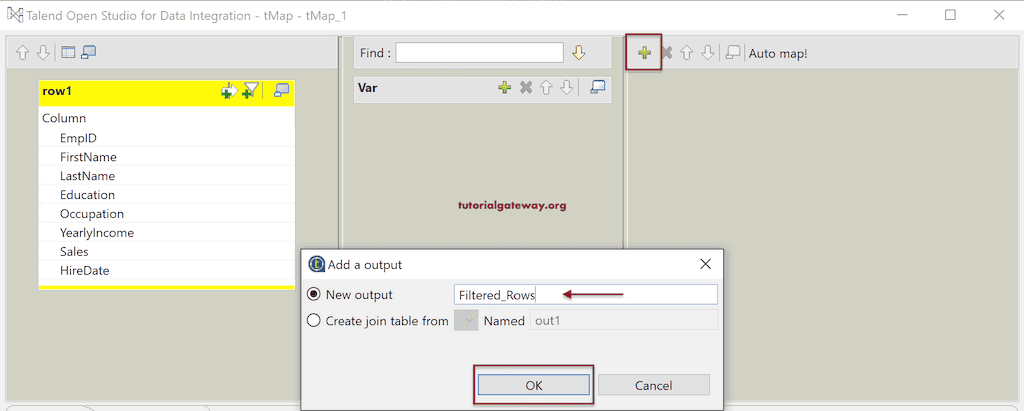 Talend tMap Filter Rows 4