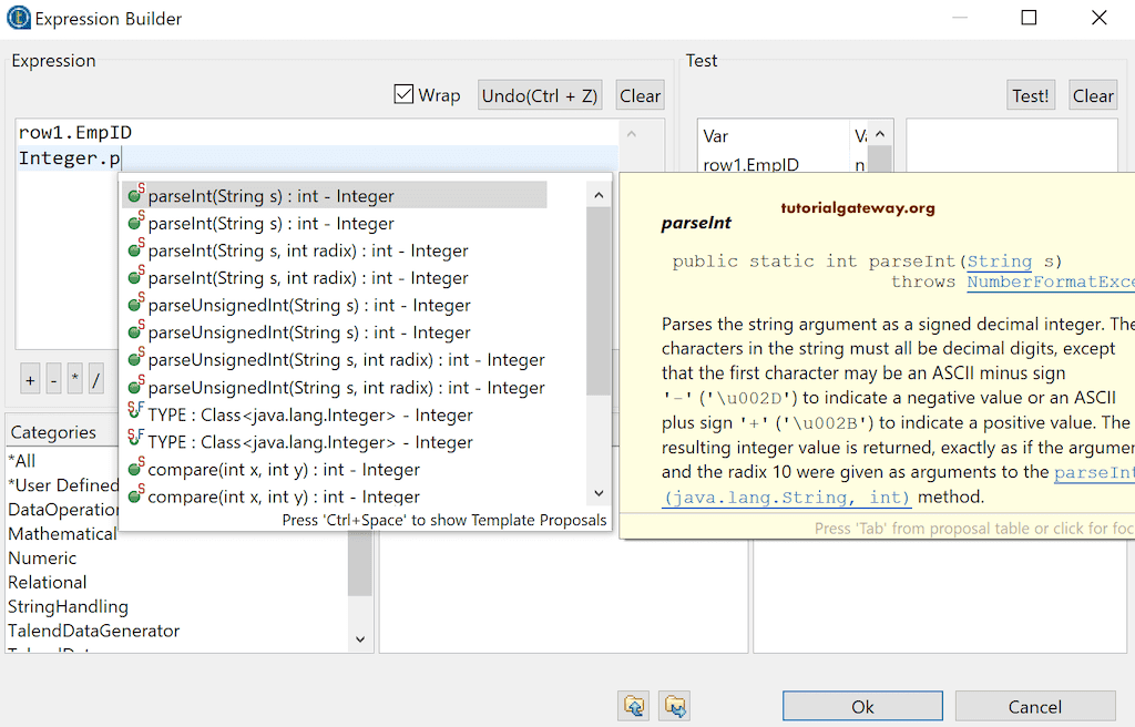 Talend tMap Type Conversion 8