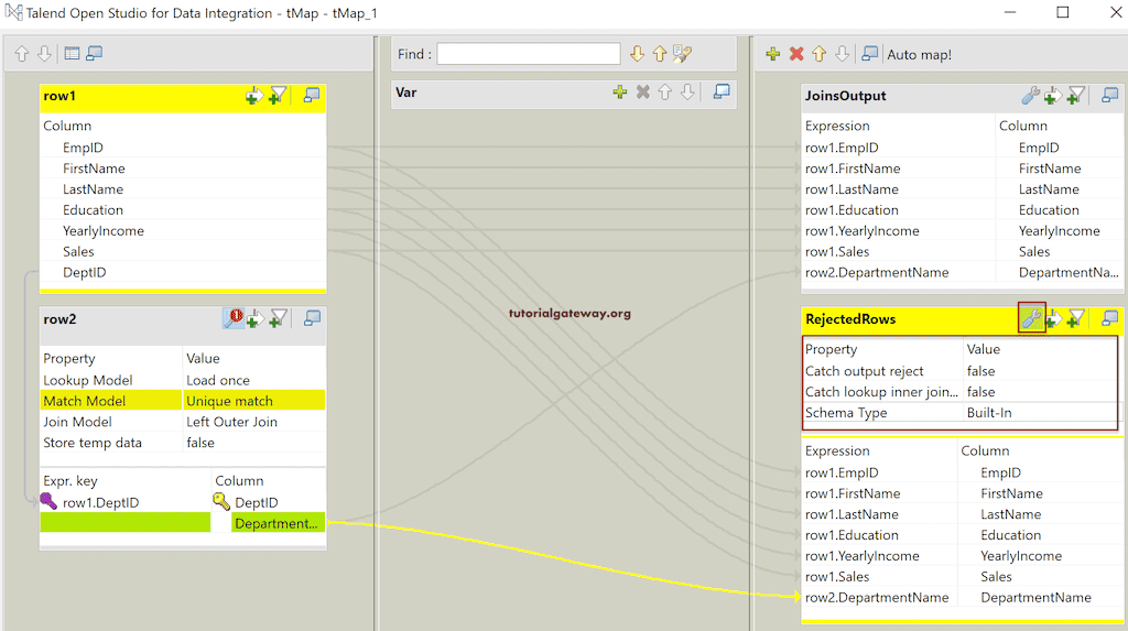 Caching the rejected rows in tMap to perform Joins