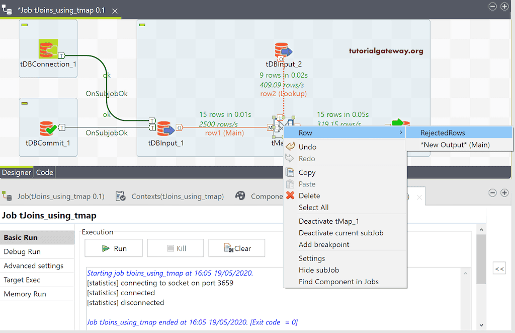 Set the Rejected Rows