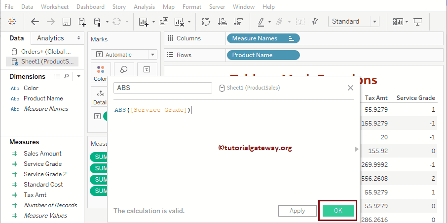 Tableau ABS Function 3