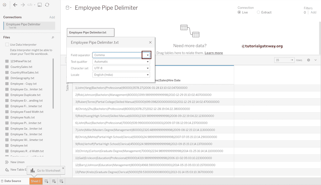 Change Field Separator to Pipe Delimiter