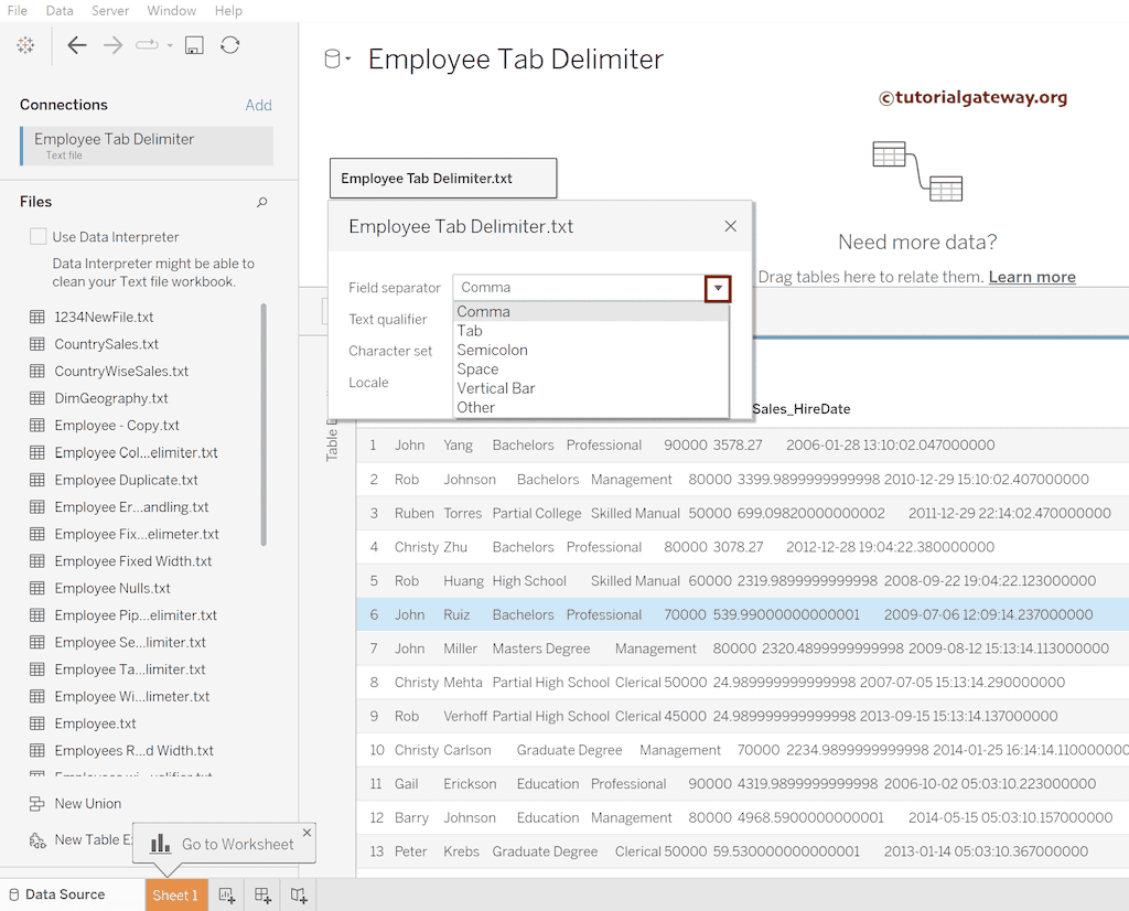 Change the Wrong Field Separator to Tab Delimiter
