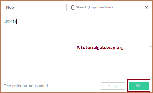 Tableau Date Now Function 11