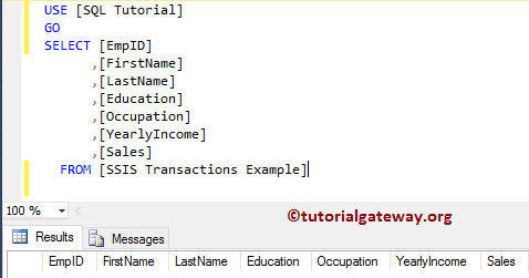 Transactions Table Empty