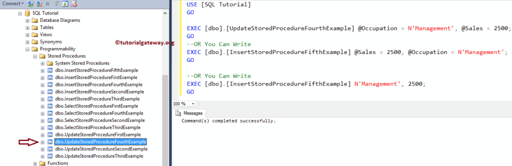 UPDATE Stored Procedure 12