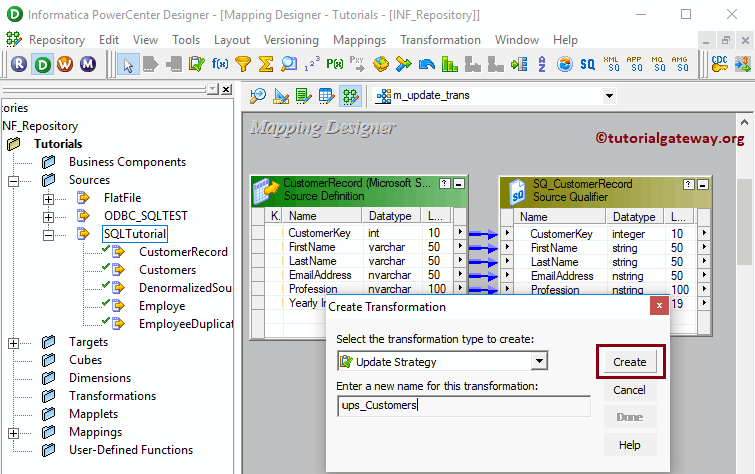 Update Strategy Transformation in Informatica 9