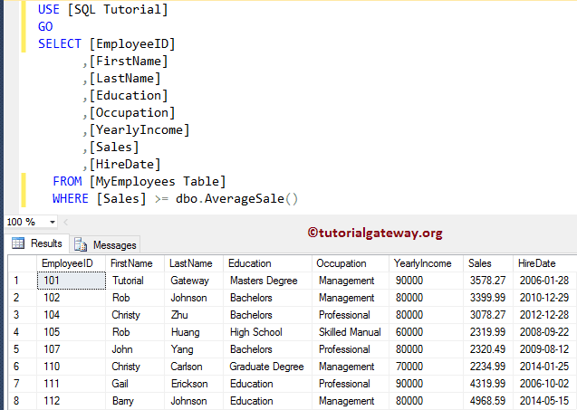 SQL Server Scalar Function in Where Clause 7